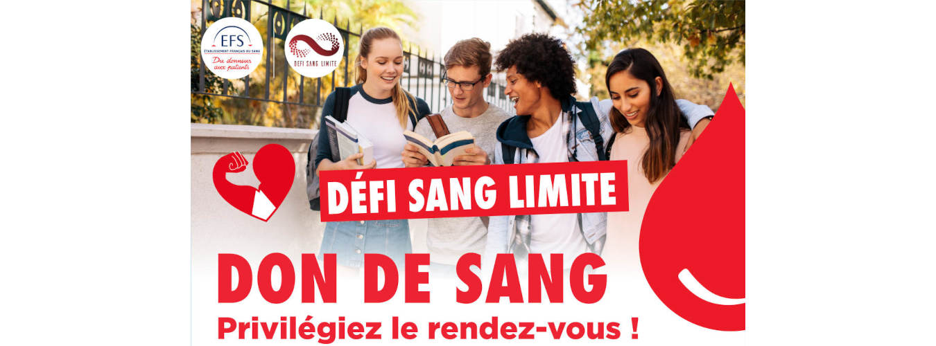 Défi sang limite. Don du sang