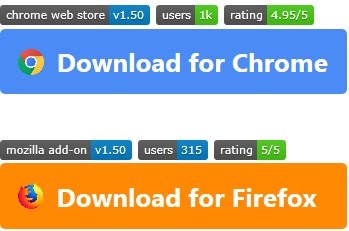 Boutons de téléchargement de l'extension Moodle buddy pour Google Chrome et Mozilla Firefox